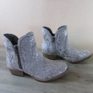 Very G Women's Zayla Hair On Ankle Bootie - Grey - VGLB0408-032